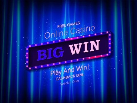 Big Win frame labe Stock Illustration