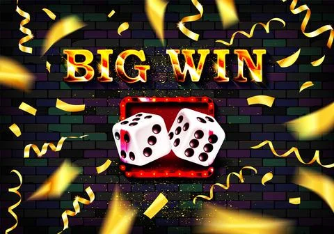 Big Win frame label Stock Illustration