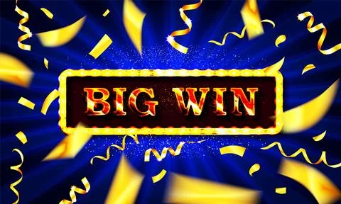 Big Win frame label Stock Illustration