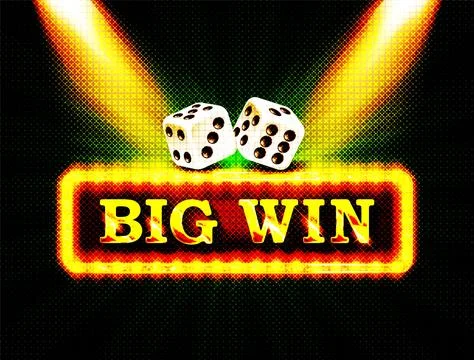Big win gold text on retro red board vector banner. Stock Illustration