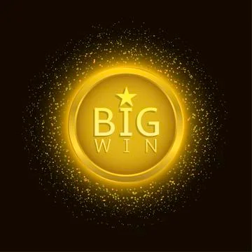 Big win label Stock Illustration
