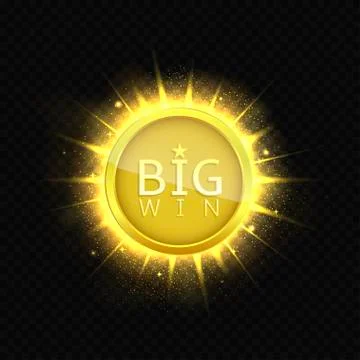 Big win label Stock Illustration