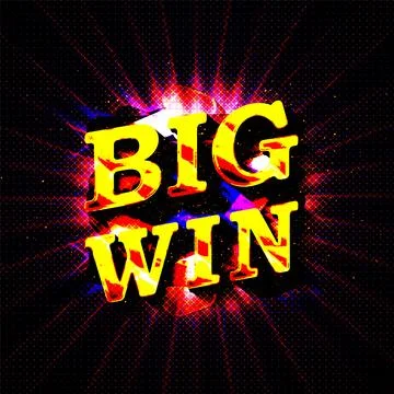Big win pop up ads with golden coins Stock Illustration