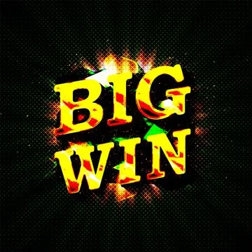 Big win pop up ads with golden coins Stock Illustration