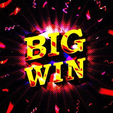 Big win pop up ads with golden coins Stock Illustration