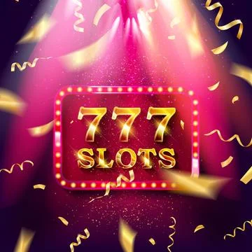 Big win slots 777 banner casino Stock Illustration