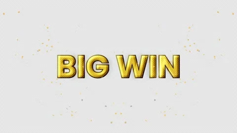 Big win. The words "Big win" in 3D style. 3D Big win text. Stock Footage 257796187
