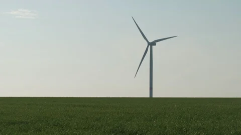 Big wind generator rotating in slow motion. Stock Footage 108024276