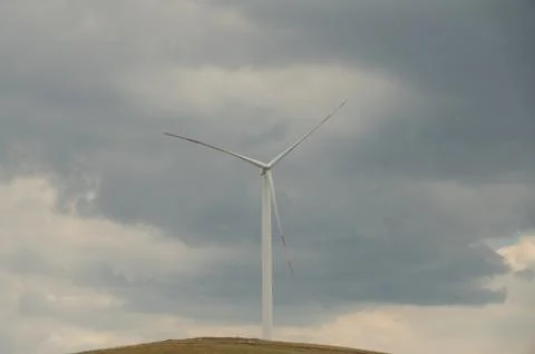 Big windmill on the hill Stock Photos