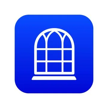 Big window frame icon blue vector Ilustración de archivo