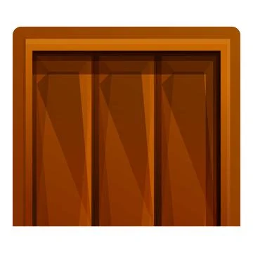 Big wood elevator icon, cartoon style Stock Illustration