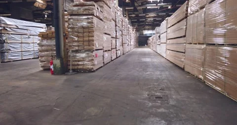 Big Wood warehouse Stock Footage 167865521