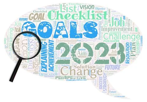 Big word cloud in the shape of speech bubble with magnifying glass with words 스톡 일러스트