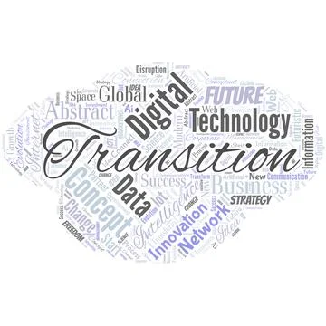 Big word cloud in the shape of UFO with words transition. Dramatic or sweeping Stock Illustration