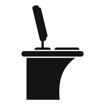 Big workplace icon simple vector. Right position Stock Illustration