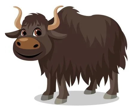 A big yak posing with smile Stock Illustration