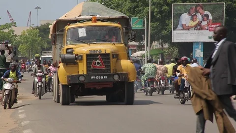 The big yellow car Video stock 122593844