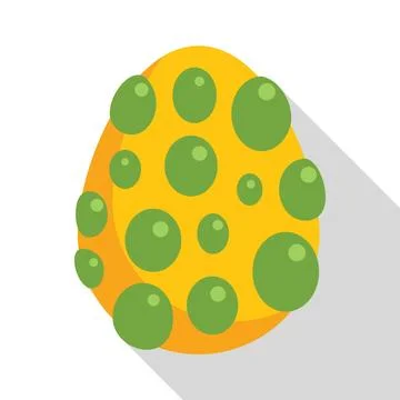 Big yellow spotted dinosaur egg waiting to hatch Stock Illustration
