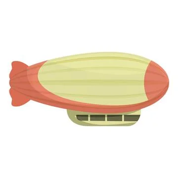 Big zeppelin dirigible flying in the sky for transportation Illustrazione stock