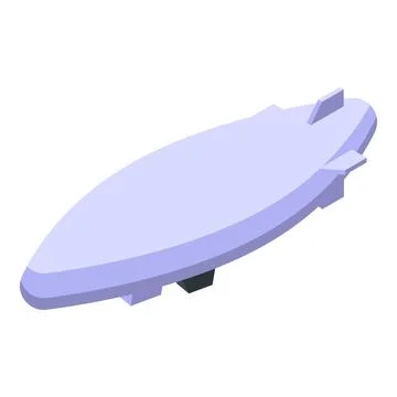 Big zeppelin dirigible flying in the sky for transportation Stock Illustration