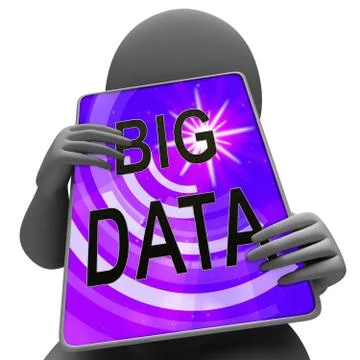 Bigdata Flow Stream Of Big Data 3d Rendering Stock Illustration