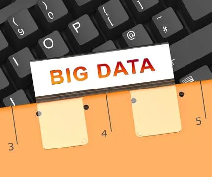 Bigdata Flow Stream Of Big Data 3d Rendering Stock Illustration