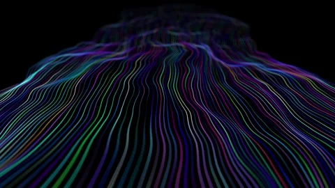 BigDataColorMoveInLinesRow2 Stock Footage 311808203