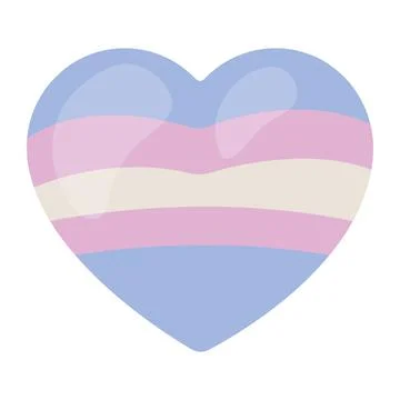 Bigender flag in heart Illustrazione stock