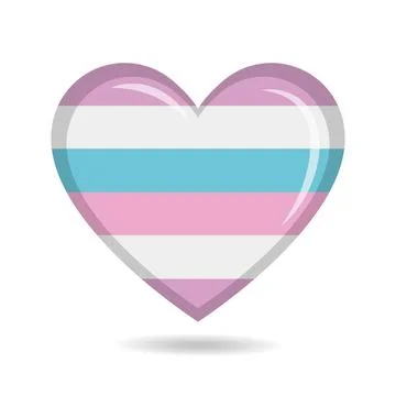 Bigender pride flag in heart shape vector illustration Stock Illustration