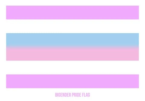 Bigender Pride Flag Vector Illustration Designed with Correct Color Scheme Stock Illustration