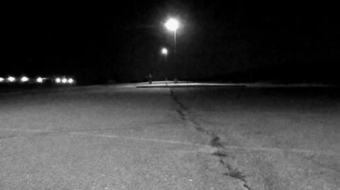 Bigfoot Attacks Camera in Parking Lot 動画素材 40106598