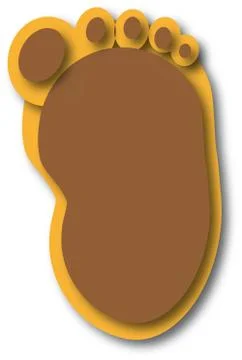 Bigfoot footprints. Stock Photos