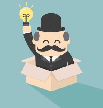 Bigg boss outside the box Stock Illustration