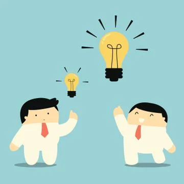Bigger and brighter idea Stock Illustration