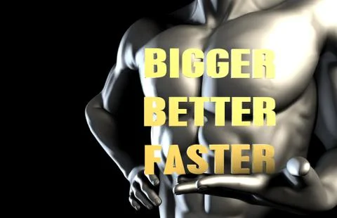 Bigger better faster Stock Illustration