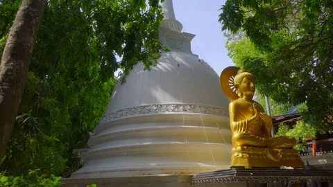 Biggest and one of the holiest temples in Colombo, Sri Lanka Stock Footage 107911545
