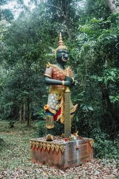 The biggest Buddha in Laos Stock Photos