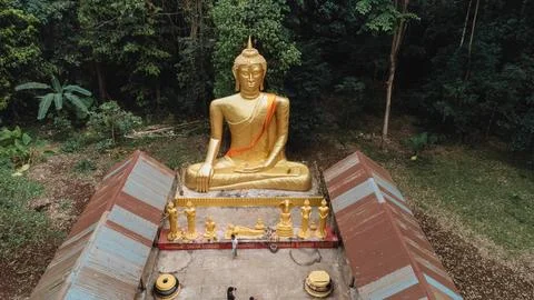 The biggest Buddha in Laos Stock Photos
