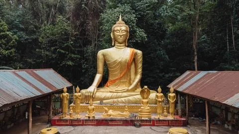 The biggest Buddha in Laos Stock Photos