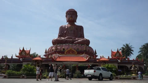 The Biggest Sitting Buddha Statue in Asia Stock Footage 34628811