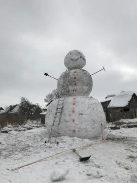 The biggest snowman Stock Photos