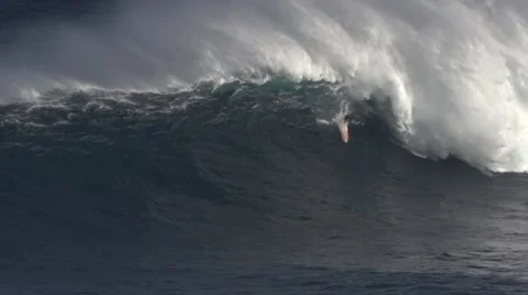 BIGGEST SURF WIPE OUT EVER IN SLOW MO Stock Footage 40623634