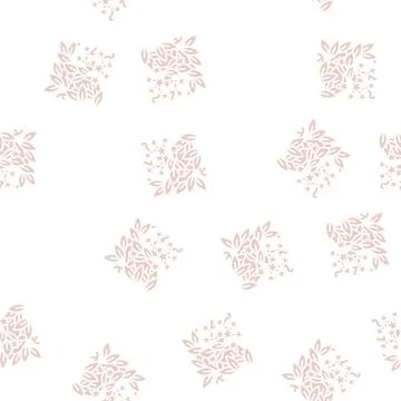 Bignonia capreolata glyph seamless pattern Stock Illustration