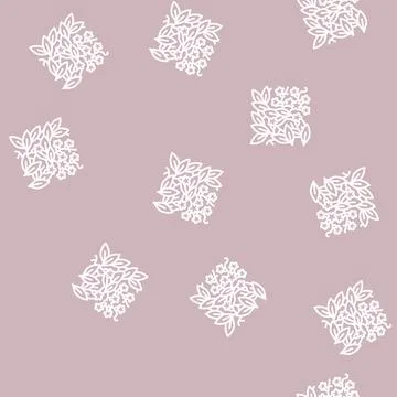 Bignonia capreolata line seamless pattern Stock Illustration