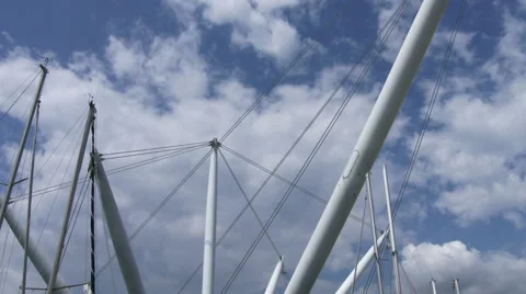 Bigo structure in the old port of Genoa Video stock 53846206