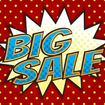 Bigsale pop art comic book background vector illustration Stock Illustration