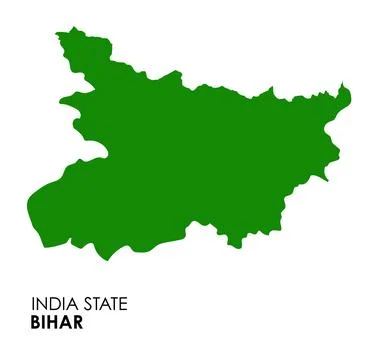 Bihar map of Indian state. Bihar map vector illustration. Bihar vector map .. Stock Illustration