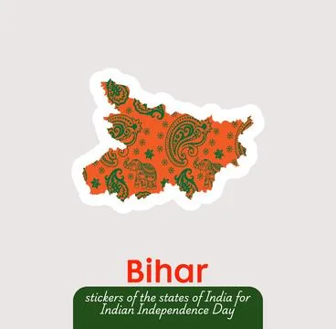 Bihar vector sticker Stock Illustration