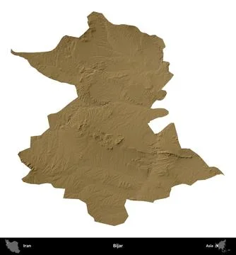 Bijar, Iran, isolated on white. Physical Stock Illustration