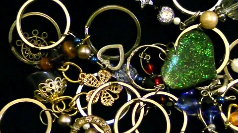  	Bijouterie on black background Stock Footage 56938261